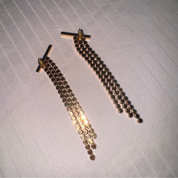 Gold-Tone Crystal Drop Earrings - Picture 4 of 6